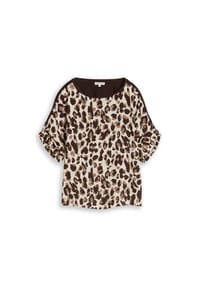 TOM TAILOR - T-Shirt, U-Boot-Ausschnitt, für Damen - 40747 BROWN BEIGE