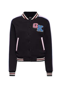 QUEEN KEROSIN - Collegejacke mit Statement Stickerei auf dem Rücken Fuck The Fucking Rules - schwarz