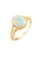 elli. Ring Siegelring Synthetischer Opal Trend 925 Silber Bild 1
