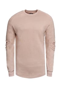 RUSTY NEAL® - Sweatshirt mit geripptem Ärmeldesign - Dunkel Grau