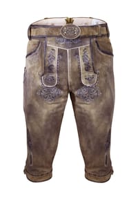 EDELNICE - Kniebund Lederhose Valentin - Braun