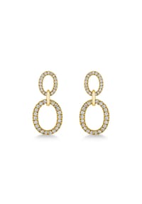 MONCARA - Damen Ohrstecker, 585er Gold, 82 Diamanten zus. ca. 0,50 Karat - Gelbgold