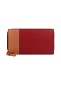 GREEN BURRY - Nappa Nappa Geldbörse RFID Schutz Leder 19.5 cm - black-tan