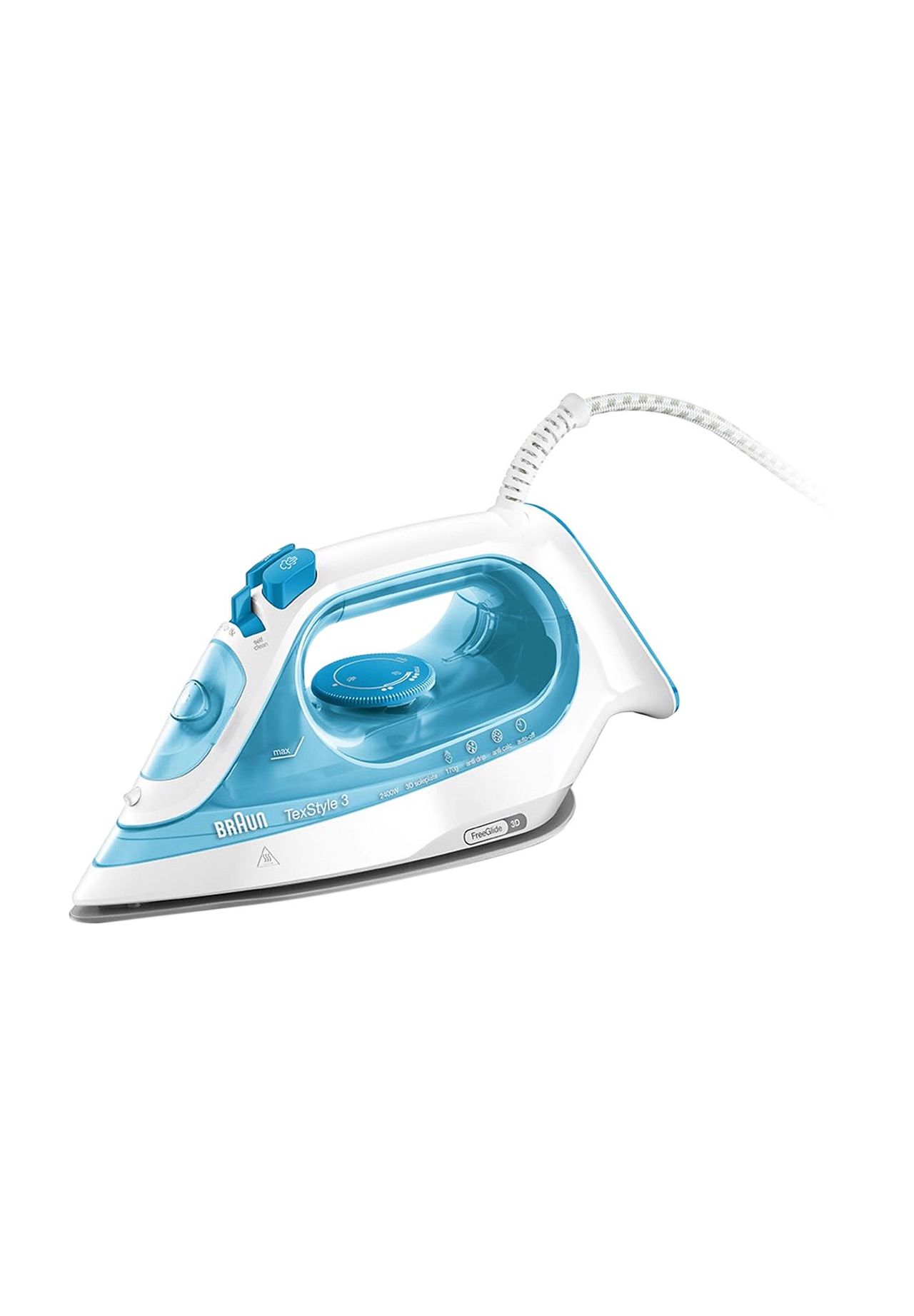 Braun TexStyle 3 Steam Iron SI 3053 Blue, Keramik-Bügelsohle, 2 m, 170 g/min, Blau, 45 g/min, 0,27 l - Image 7