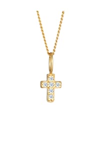 elli. DIAMONDS - Halskette Kreuz Religion Diamanten (0.03 Ct.) 585 Gelbgold - Gold