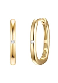 Luluandjane - Damen Ohrringe aus 925/- Sterling Silber in Gelbgold mit Diamant - gelbgold