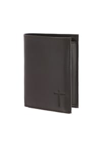 oxmox® Leather - Leather Geldbörse RFID Schutz Leder 13 cm - braun-circle bloom