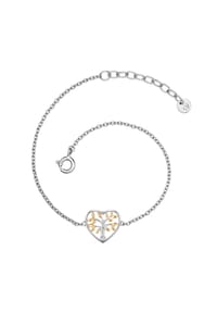 GLANZSTÜCKE MÜNCHEN - Damen Armband aus 925/- Sterling Silber in Silber/Gelbgold mit Lab Grown Diamond - silber