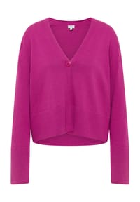 ETERNA - unifarbener Damen Strick-Cardigan - fuchsia