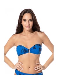 SHORT STORIES® - Bandeau-Bikini-Oberteil, abnehmbare Träger, für Damen - 50451 BLAU