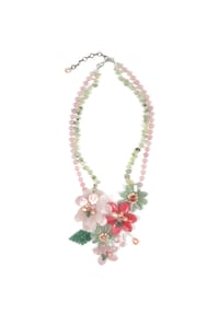 Allgäu Rebell - Halskette Dirndl Natalie mit Glasperlen - rosa