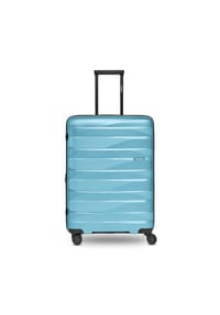 bergpfeil® Travel - Travel 4-Rollen Trolley M 66 cm mit Dehnfalte - arctic silver metallic