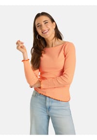 LIEBLINGSSTÜCK - Sweatshirt, U-Boot-Ausschnitt, für Damen - 260 ORANGE