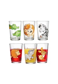 Ritzenhoff & Breker Kindergläser Happy Zoo Waldtiere 205 ml 6er Set bunt - HAPPY ZOO, WALDTIERE - bunt