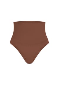 SMILODOX - Shapewear High Waist String Nysa - Braun