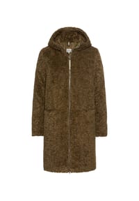 camel active - Teddy Mantel mit Kapuze - Cashmere