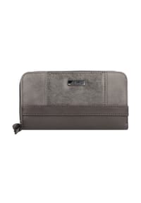 TOM TAILOR JUNA - Geldbörse, Emblem, uni, für Damen - GRAU