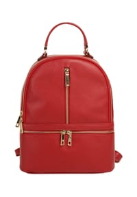 Samantha Look - Rucksack Echt Leder, Made In Italy - cognac