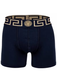 VERSACE - Herren Boxershorts - TOPEKA, Bi-Stretch, Organic Cotton, einfarbig - Blau
