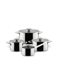 Berndes® - Kochtopfset Millesima 4-tlg. mit Glasdeckel, Silber - silber