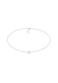 elli. - Halskette Choker Herz 925 Silber, Mit Kristallen Von Swarovski® - Silber