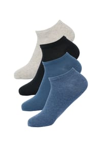 s.Oliver - Essentials Sneakersocken, 4er-Pack, Rippbündchen - 1000 WEISS