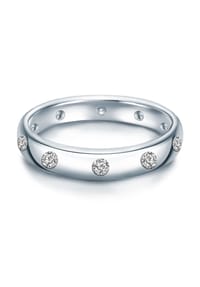TRILANI 1934 - Damen Ring aus 925/- Sterling Silber in Silber mit Zirkonia - silber