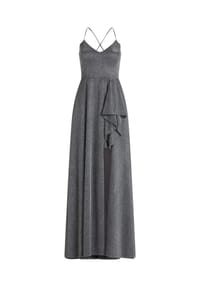 Vera Mont - Abendkleid mit Schnürung - Grau/Schwarz