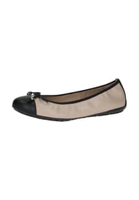 Caprice - Leder/Synthetik Ballerinas - Beige/Schwarz