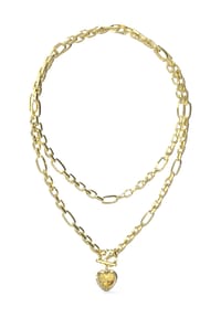 GUESS MON AMOUR - Kette mit Anhänger, Edelstahl - GELBGOLD