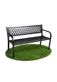 Akord - Gartenbank KALIA mit Rückenlehne - schwarz