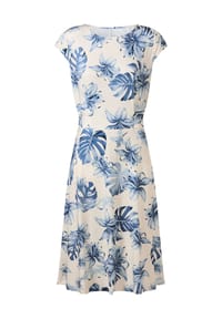 Sieh an! - Jersey-Kleid - eisblau-champagner-bedruckt