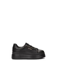 Kazar - Turnschuhe aus Leder mit dicker gerader Sohle - Schwarz