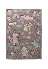 sigikid® - Kinderteppich Forest - Kinderteppich mit Waldtieren - beige