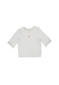 maximo® - GOTS BABY BOY-Hemd, 3/4 Arm Musselinstoff - altindigo-weiß-streifen