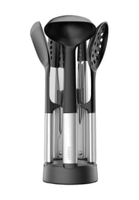 Joseph Joseph® Silikon-Besteck mit Aufbewahrungsständer - ELEVATE FUSION - SCHWARZ