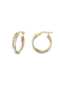fascination by Ellen K. - Creolen 375/- Gold - mehrfarbig