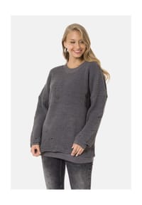 CIPO & BAXX® - Pullover WP240 im Used-Design - ANTHRACITE