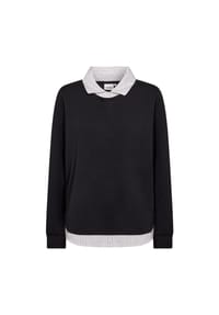 Wasabi CONCEPT - Sweatshirt Sabina 119, Blusenkragen, für Damen - 8980C CHOCOLATE PL