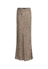 BETTY BARCLAY - Satinrock mit Leoprint - Beige/Khaki