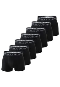 GANT - Herren Boxershorts, 7er Pack - Trunk 7-Pack, Cotton Stretch, einfarbig - Blau/Weiß/Rot