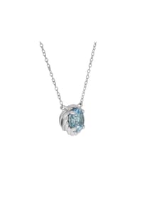 zeeme GEMSTONES - Halskette 925/- Sterling Silber 1 Blautopas beh. - weiß