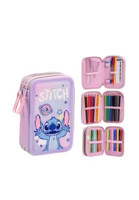 Disney - Disney Stitch Federmappe gefüllt – Schuletui & Stiftebox mit - 