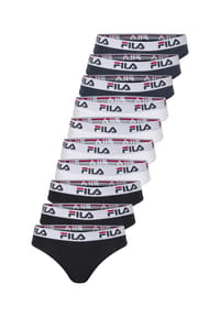 FILA - Brazilian-Slip Logo 10er-Pack mit elastischem Bund und Markenlogo - Black-White