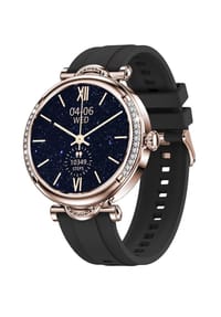 Atlanta by PARAGON - Fitnesstracker für Damen mit Silikonband mit Herzfrequenz, Pul,  Blutdruck u.v.m - 9735/7 (Schwarz) - Schwarz