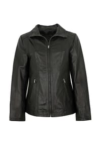 MADDOX - Damen Lederjacke Lammnappa schwarz - schwarz