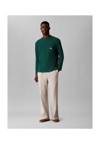 Calvin Klein - Schlafanzug-Oberteil, Rundhals, für Herren - L6L GREEN