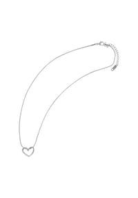 Adelia's Heart Collection - Halskette mit Anhänger – Herz aus Edelstahl - silber