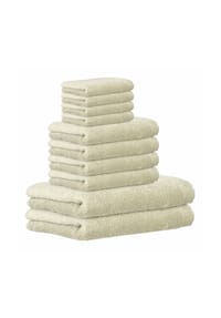 Cawö - Handtuch Set, 10-tlg. - Lifestyle, 2x Duschtuch, 4x Handtuch, 4x Gästetuch - Anthrazit