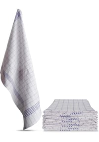 Aspero® - 10 Geschirrtücher Classic - Weiß/Blau